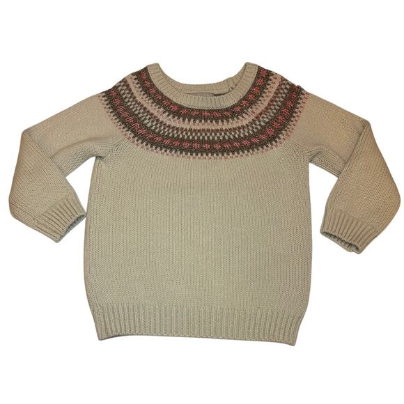 Banana Republic FAIR ISLE PULLOVER cream color size small - Picture 13 of 13